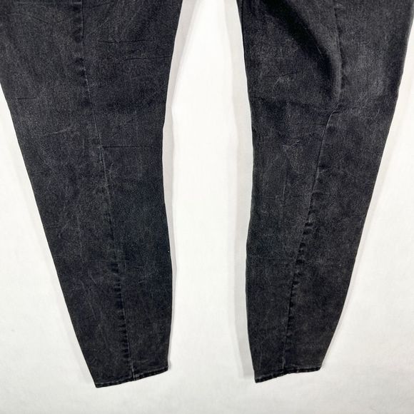 ASOS Size 4 Jeans Black Skinny Pull On‎ Elastic Waist Pockets Denim Womens 1018 - Picture 6 of 9